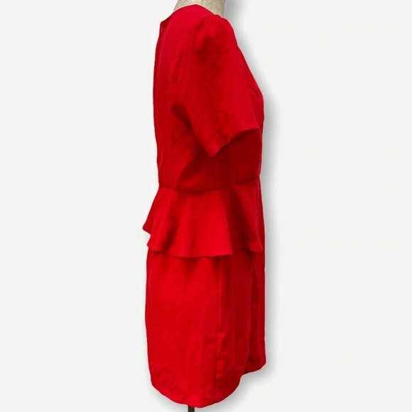 Forever 21 red peplum short‎ sleeve dress - Picture 2 of 6